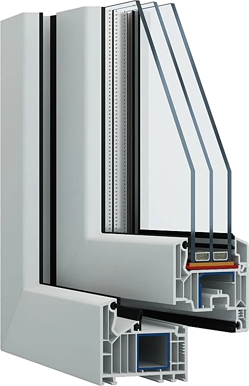 Разрез профиля VEKA SOFTLINE 82, 82 мм