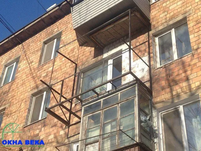 Каркас расширения на фасаде